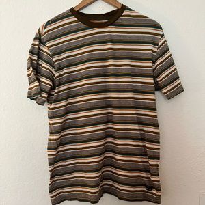 RVCA Retro 70s Style Striped Tee Shirt